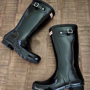 Hunter Kids Gloss Rain Boots Size 2